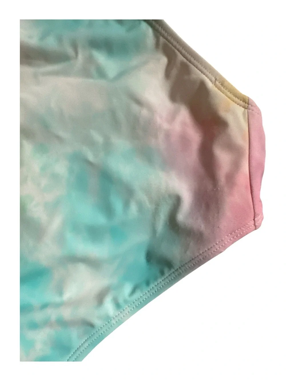 RUFFLE BUTTS Girls' Pastel Tie-Dye & Striped Ruffle One-Piece Swimsuit